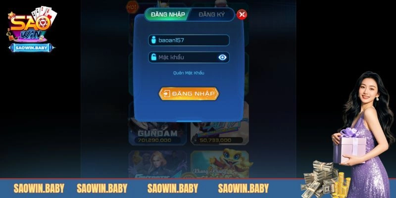 Thao tác đăng nhập vào cổng game siêu tốc